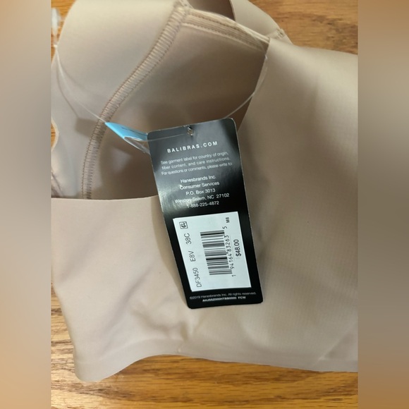 Bali Bra Women’s 38C Beige Padded Front Hook Closure Wide Comfort Straps NWT - Picture 7 of 7